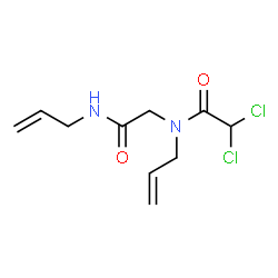 ChemSpider 2D Image | N,N~2~-Diallyl-N~2~-(dichloroacetyl)glycinamide | C10H14Cl2N2O2