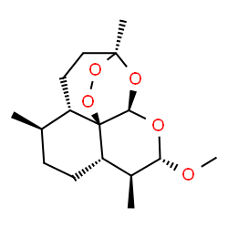 ChemSpider 2D Image | (1S,4S,5R,8S,9S,10S,12R,13R)-10-Methoxy-1,5,9-trimethyl-11,14,15,16-tetraoxatetracyclo[10.3.1.0~4,13~.0~8,13~]hexadecane | C16H26O5