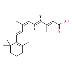 ChemSpider 2D Image | (9cis)-(11,12-~3~H_2_)Retinoic acid | C20H26T2O2