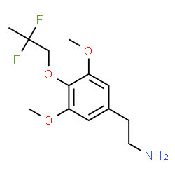 ChemSpider 2D Image | 2-[4-(2,2-Difluoropropoxy)-3,5-dimethoxyphenyl]ethanamine | C13H19F2NO3