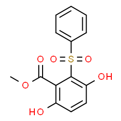 ChemSpider 2D Image | Methyl 3,6-dihydroxy-2-(phenylsulfonyl)benzoate | C14H12O6S