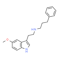 ChemSpider 2D Image | N-[2-(5-Methoxy-1H-indol-3-yl)ethyl]-3-phenyl-1-propanamine | C20H24N2O