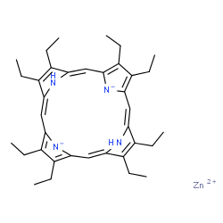 ChemSpider 2D Image | Zinc 2,3,7,8,12,13,17,18-octaethylporphyrin-21,23-diide | C36H46N4Zn