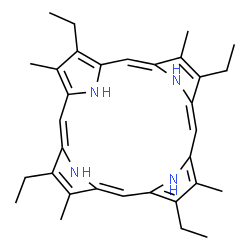 ChemSpider 2D Image | 2,7,12,17-Tetraethyl-3,8,13,18-tetramethyl-22,24-dihydroporphyrin | C32H40N4