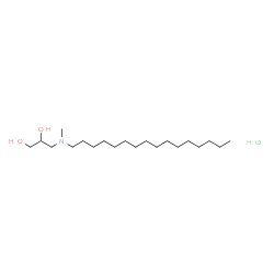 ChemSpider 2D Image | 3-[Hexadecyl(methyl)amino]-1,2-propanediol hydrochloride (1:1) | C20H44ClNO2