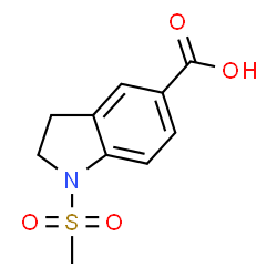 ChemSpider 2D Image | 1-(Methylsulfonyl)-5-indolinecarboxylic acid | C10H11NO4S