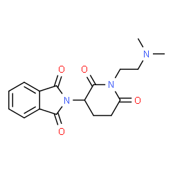 ChemSpider 2D Image | 2-{1-[2-(Dimethylamino)ethyl]-2,6-dioxo-3-piperidinyl}-1H-isoindole-1,3(2H)-dione | C17H19N3O4