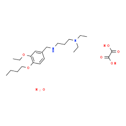 ChemSpider 2D Image | N'-(4-Butoxy-3-ethoxybenzyl)-N,N-diethyl-1,3-propanediamine ethanedioate hydrate (1:1:1) | C22H40N2O7