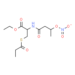 ChemSpider 2D Image | Ethyl N-[3-(nitrooxy)butanoyl]-S-propionylcysteinate | C12H20N2O7S