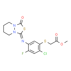 ChemSpider 2D Image | Fluthiacet-methyl | C15H15ClFN3O3S2