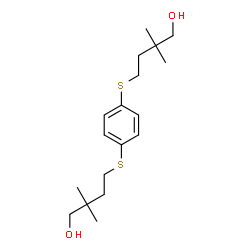 ChemSpider 2D Image | 4,4'-(1,4-Phenylenedisulfanediyl)bis(2,2-dimethyl-1-butanol) | C18H30O2S2