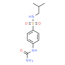 ChemSpider 2D Image | 4-(Carbamoylamino)-N-isobutylbenzenesulfonamide | C11H17N3O3S