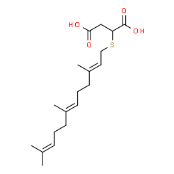 ChemSpider 2D Image | 2-{[(2E,6E)-3,7,11-Trimethyl-2,6,10-dodecatrien-1-yl]sulfanyl}succinic acid | C19H30O4S