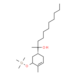 ChemSpider 2D Image | (2R)-2-{(1R)-4-Methyl-5-[(trimethylsilyl)oxy]-3-cyclohexen-1-yl}-2-undecanol | C21H42O2Si