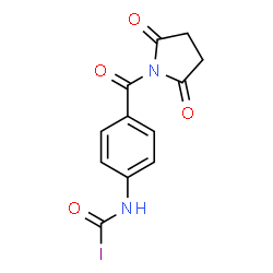 ChemSpider 2D Image | {4-[(2,5-Dioxo-1-pyrrolidinyl)carbonyl]phenyl}carbamic iodide | C12H9IN2O4