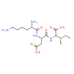 ChemSpider 2D Image | L-Lysyl-L-alpha-aspartylisoleucine | C16H30N4O6