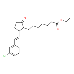 ChemSpider 2D Image | Ethyl (13E)-17-chloro-9-oxo-15,20-cycloprosta-13,15,17,19-tetraen-1-oate | C22H29ClO3