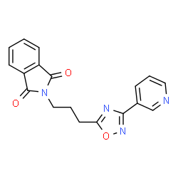 ChemSpider 2D Image | 2-{3-[3-(3-Pyridinyl)-1,2,4-oxadiazol-5-yl]propyl}-1H-isoindole-1,3(2H)-dione | C18H14N4O3
