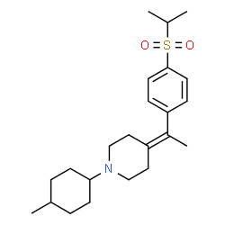 ChemSpider 2D Image | 4-{1-[4-(Isopropylsulfonyl)phenyl]ethylidene}-1-(4-methylcyclohexyl)piperidine | C23H35NO2S