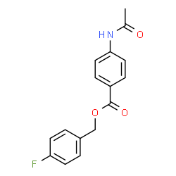ChemSpider 2D Image | 4-Fluorobenzyl 4-acetamidobenzoate | C16H14FNO3