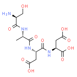 ChemSpider 2D Image | L-Seryl-L-alanyl-L-alpha-aspartyl-L-aspartic acid | C14H22N4O10