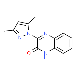 ChemSpider 2D Image | 3-(3,5-Dimethyl-1H-pyrazol-1-yl)-2(1H)-quinoxalinone | C13H12N4O