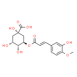 ChemSpider 2D Image | (1S,3R,4R,5R)-1,3,4-Trihydroxy-5-{[(2E)-3-(3-hydroxy-4-methoxyphenyl)-2-propenoyl]oxy}cyclohexanecarboxylic acid | C17H20O9