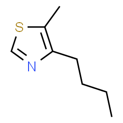 ChemSpider 2D Image | 4-butyl-5-methylthiazole | C8H13NS