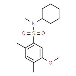 ChemSpider 2D Image | N-Cyclohexyl-5-methoxy-N,2,4-trimethylbenzenesulfonamide | C16H25NO3S