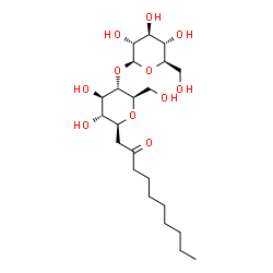 ChemSpider 2D Image | (1S)-1,5-Anhydro-4-O-beta-D-glucopyranosyl-1-(2-oxodecyl)-D-glucitol | C22H40O11