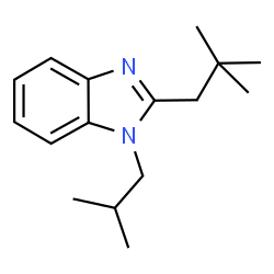 ChemSpider 2D Image | 2-(2,2-Dimethylpropyl)-1-isobutyl-1H-benzimidazole | C16H24N2