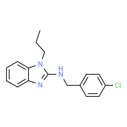 ChemSpider 2D Image | N-(4-Chlorobenzyl)-1-propyl-1H-benzimidazol-2-amine | C17H18ClN3
