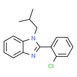 ChemSpider 2D Image | 2-(2-Chlorophenyl)-1-isobutyl-1H-benzimidazole | C17H17ClN2