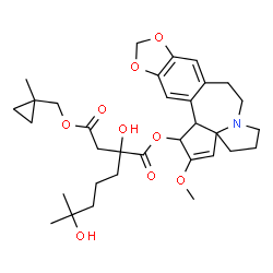 ChemSpider 2D Image | O~3~-(2,6-Dihydroxy-6-methyl-2-{2-[(1-methylcyclopropyl)methoxy]-2-oxoethyl}heptanoyl)cephalotaxine | C33H45NO9