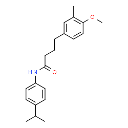ChemSpider 2D Image | N-(4-Isopropylphenyl)-4-(4-methoxy-3-methylphenyl)butanamide | C21H27NO2