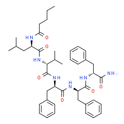 ChemSpider 2D Image | N-Pentanoyl-D-leucyl-D-valyl-D-phenylalanyl-D-phenylalanyl-D-phenylalaninamide | C43H58N6O6