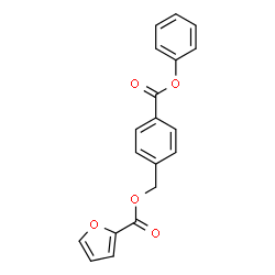 ChemSpider 2D Image | 4-(Phenoxycarbonyl)benzyl 2-furoate | C19H14O5