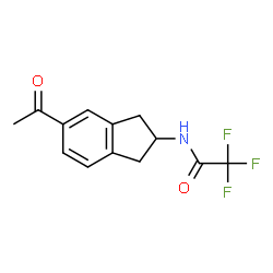 ChemSpider 2D Image | N-(5-Acetyl-2,3-dihydro-1H-inden-2-yl)-2,2,2-trifluoroacetamide | C13H12F3NO2