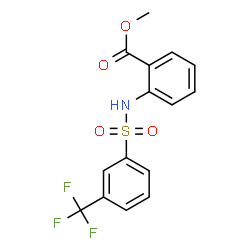 ChemSpider 2D Image | Methyl 2-({[3-(trifluoromethyl)phenyl]sulfonyl}amino)benzoate | C15H12F3NO4S