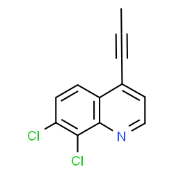 ChemSpider 2D Image | 7,8-Dichloro-4-(1-propyn-1-yl)quinoline | C12H7Cl2N