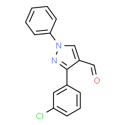 ChemSpider 2D Image | 3-(3-Chlorophenyl)-1-phenyl-1H-pyrazole-4-carbaldehyde | C16H11ClN2O