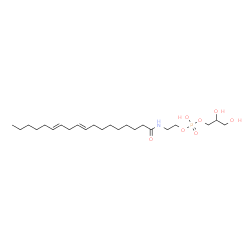 ChemSpider 2D Image | 2,3-Dihydroxypropyl 2-[(9E,12E)-9,12-octadecadienoylamino]ethyl hydrogen phosphate | C23H44NO7P
