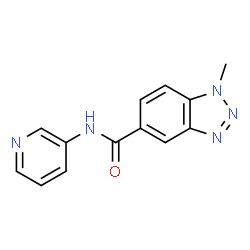 ChemSpider 2D Image | 1-Methyl-N-(3-pyridinyl)-1H-benzotriazole-5-carboxamide | C13H11N5O
