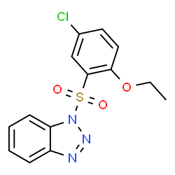 ChemSpider 2D Image | 1-[(5-Chloro-2-ethoxyphenyl)sulfonyl]-1H-benzotriazole | C14H12ClN3O3S