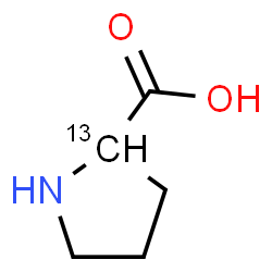ChemSpider 2D Image | (2-~13~C)Proline | C413CH9NO2