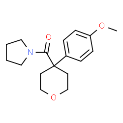 ChemSpider 2D Image | [4-(4-Methoxyphenyl)tetrahydro-2H-pyran-4-yl](1-pyrrolidinyl)methanone | C17H23NO3