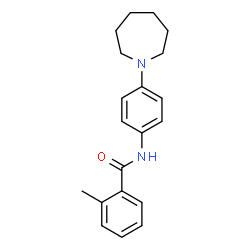 ChemSpider 2D Image | N-[4-(1-Azepanyl)phenyl]-2-methylbenzamide | C20H24N2O