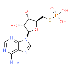 ChemSpider 2D Image | 5'-S-Phosphono-5'-thioadenosine | C10H14N5O6PS