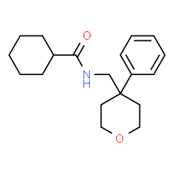 ChemSpider 2D Image | N-[(4-Phenyltetrahydro-2H-pyran-4-yl)methyl]cyclohexanecarboxamide | C19H27NO2