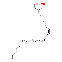 ChemSpider 2D Image | 1,3-Dihydroxy-2-propanyl (5Z,8Z,11E,14Z)-5,8,11,14-icosatetraenoate | C23H38O4